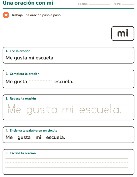 Vista previa de la hoja de Palabras de uso frecuente para jardín infantil
