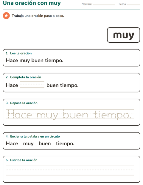 Vista previa de la hoja de Palabras de uso frecuente para jardín infantil