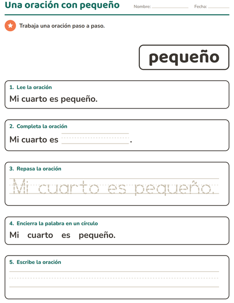 Vista previa de la hoja de Palabras de uso frecuente para jardín infantil