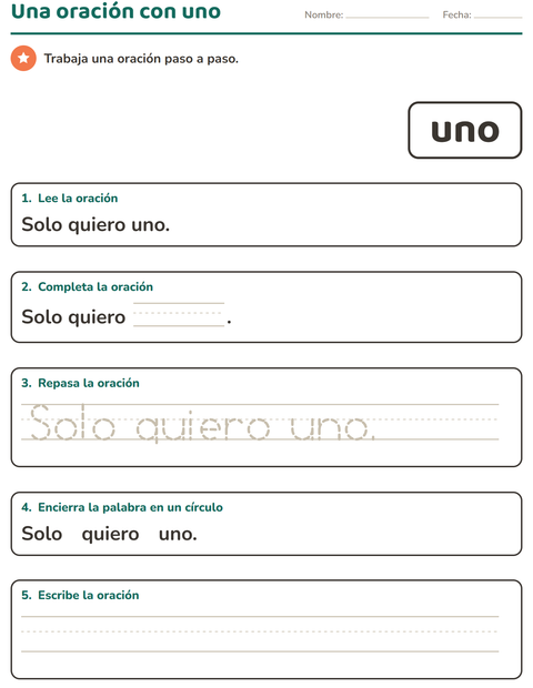 Vista previa de la hoja de Palabras de uso frecuente para jardín infantil
