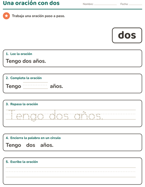 Vista previa de la hoja de Palabras de uso frecuente para jardín infantil