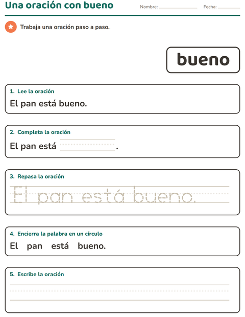 Vista previa de la hoja de Palabras de uso frecuente para jardín infantil