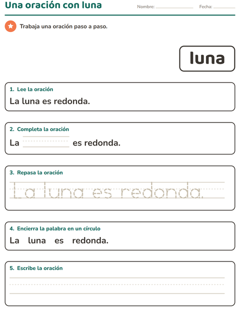 Vista previa de la hoja de Palabras de uso frecuente para jardín infantil