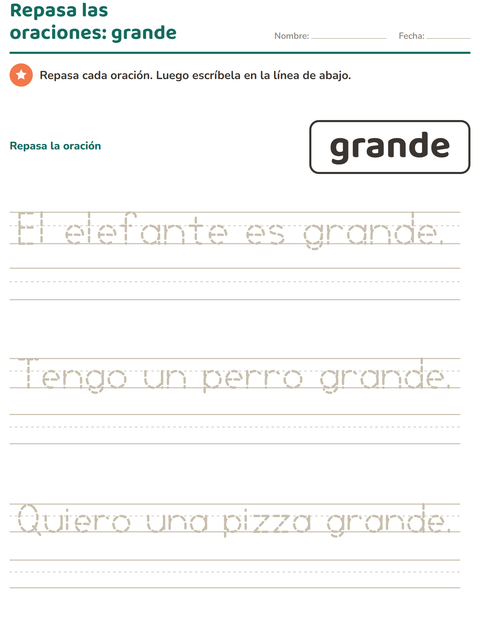 Vista previa de la hoja de Palabras de uso frecuente para jardín infantil