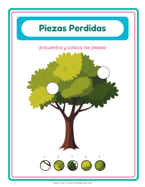 Piezas faltantes con Árboles