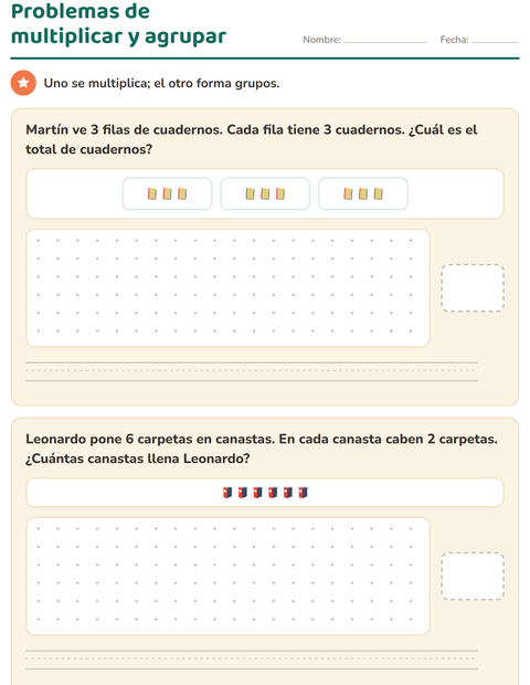 Vista previa de la hoja de Problemas de suma y resta con Salón de clases para grado 3