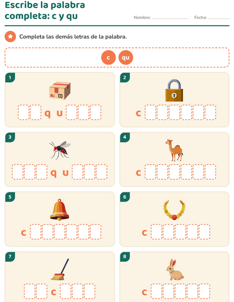 Vista previa de la hoja de Reglas de ortografía para grado 2