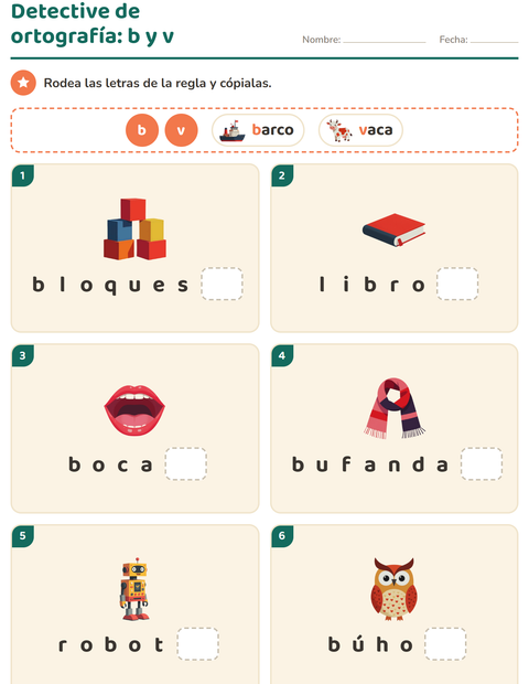 Vista previa de la hoja de Reglas de ortografía para grado 2