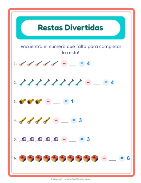 Resta con Herramientas