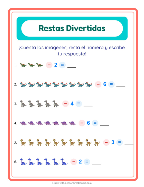 Resta con Dinosaurios