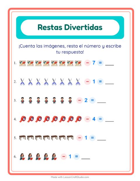Vista previa de Quita el Número y Cuenta los que Quedan: Resta con Salón de Clases