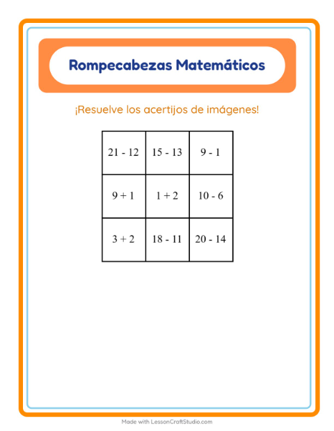 Rompecabezas con Herramientas (hasta 100)