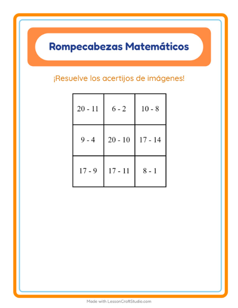 Rompecabezas con Utensilios de Cocina (hasta 20)