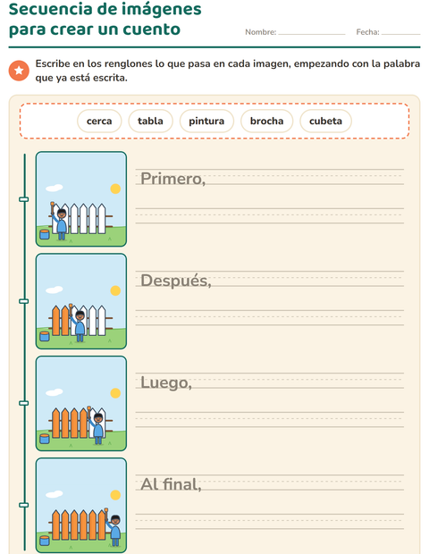 Vista previa de Secuencia de imágenes para crear un cuento: escribe lo que pasa