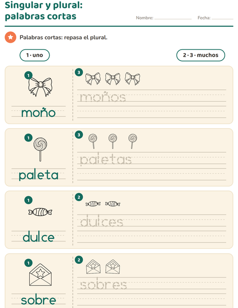Vista previa de la hoja de Singular y plural con Navidad B&N para jardín infantil