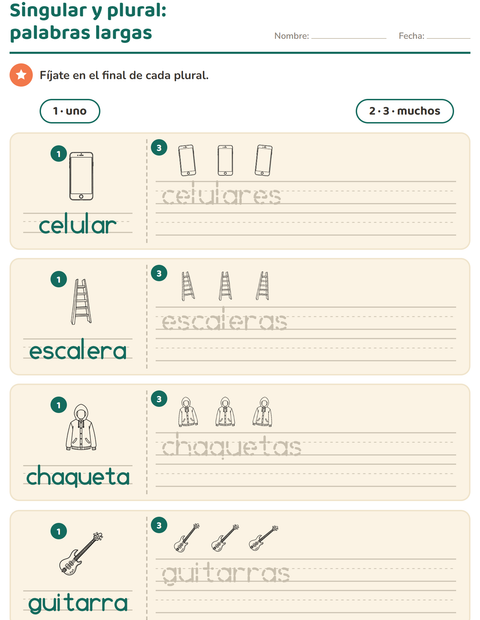 Vista previa de la hoja de Singular y plural con Objetos BN para jardín infantil
