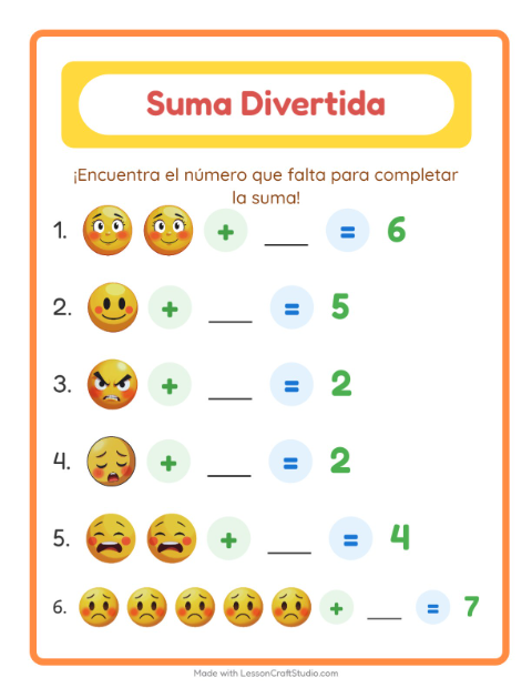 Sumas con Emociones