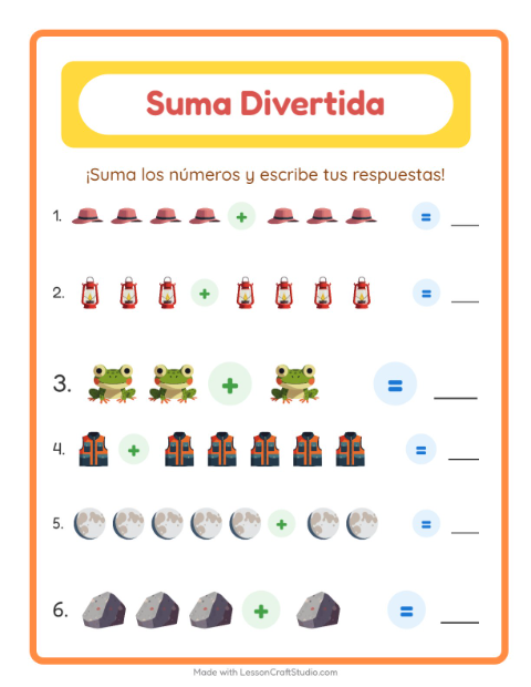 Sumas con Campamento