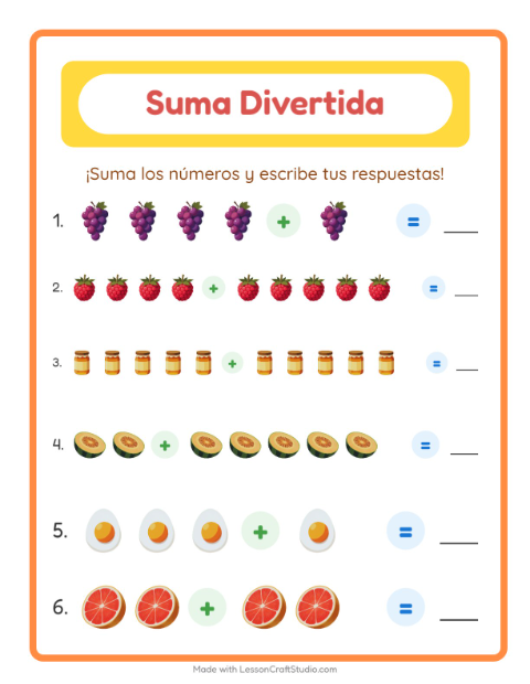 Sumas con Desayuno