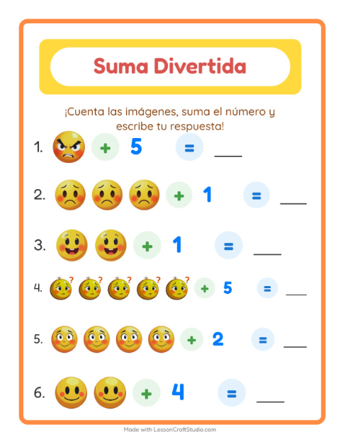 Sumas con Emociones