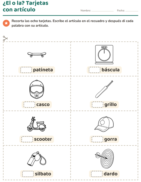 Vista previa de la hoja de Tarjetas de dibujo y palabra con Deportes BN para jardín infantil