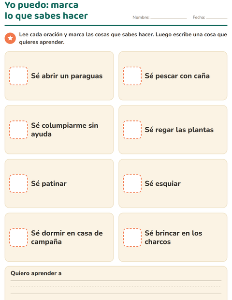 Vista previa de la hoja de Todo sobre mí para jardín infantil