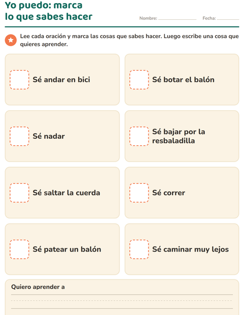 Vista previa de la hoja de Todo sobre mí para jardín infantil