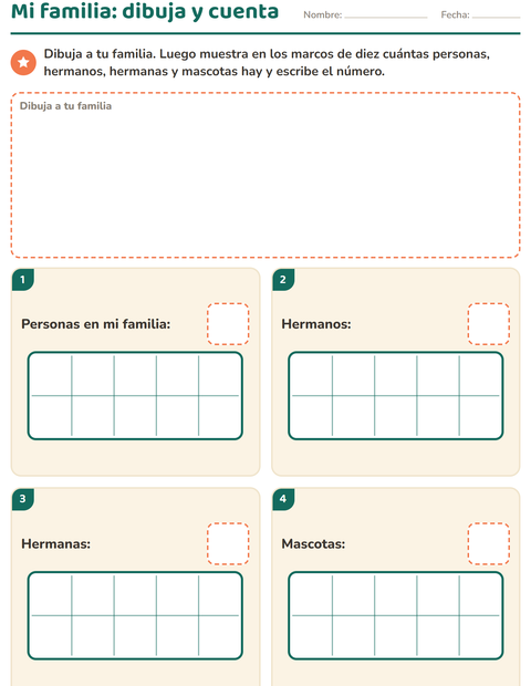 Vista previa de Mi familia: dibuja y cuenta