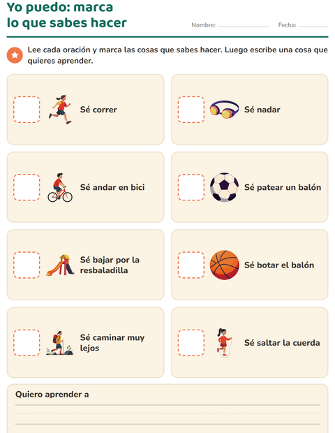 Vista previa de la hoja de Todo sobre mí para jardín infantil
