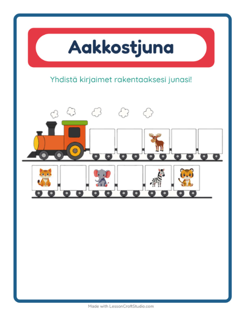 Aakkosjuna – Eläimet