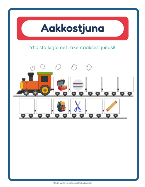 Aakkosjuna – Luokkahuone