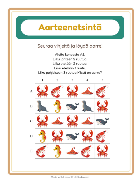 Aarteenetsintä kompassilla – Merielämä