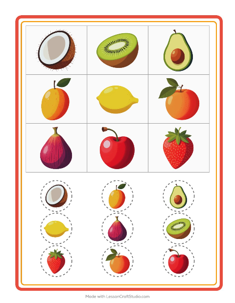 Kuvabingo – Hedelmät