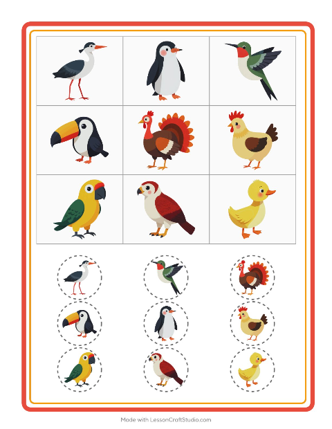 Kuvabingo – Linnut 2