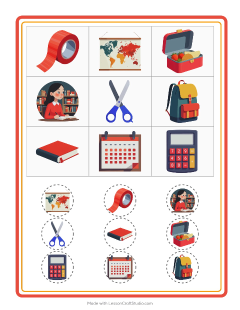 Kuvabingo – Luokkahuone