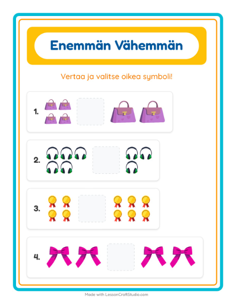 Enemmän vai vähemmän – Asusteet