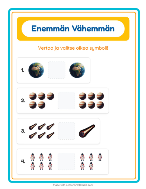 Enemmän vai vähemmän – Avaruus