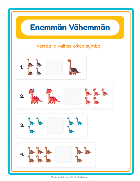 Enemmän vai vähemmän – Dinosaurukset