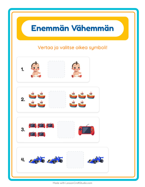 Enemmän vai vähemmän – Lelut