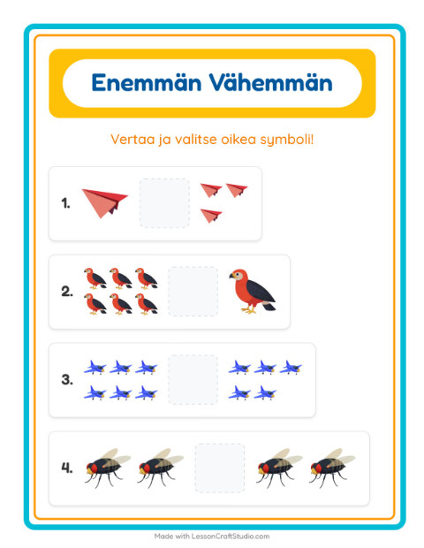 Enemmän vai vähemmän – Lentävät asiat