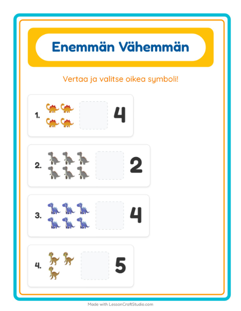 Enemmän vai vähemmän – Dinosaurukset