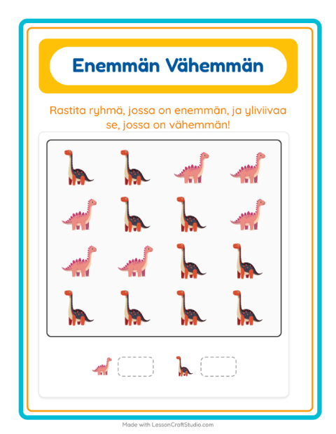 Enemmän vai vähemmän – Dinosaurukset