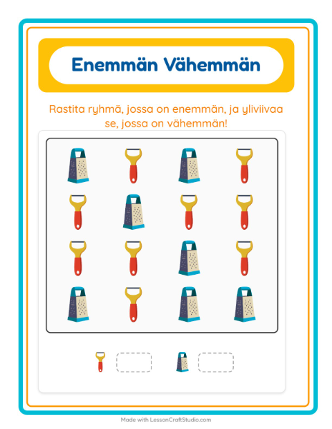 Enemmän vai vähemmän – Keittiövälineet