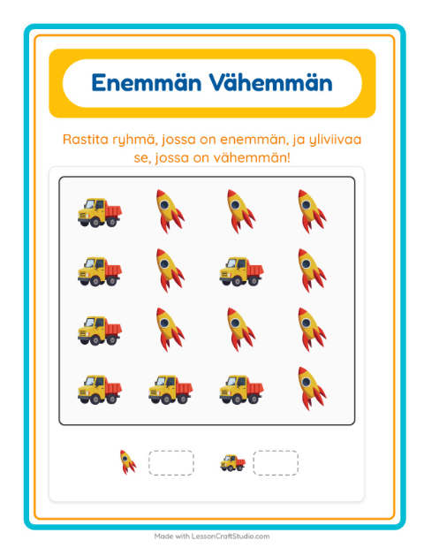 Enemmän vai vähemmän – Lelut