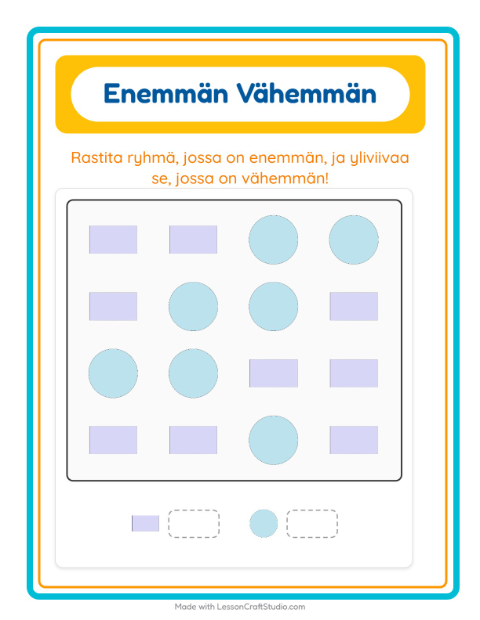 Enemmän vai vähemmän – Muodot