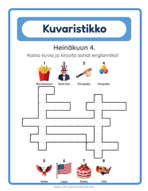 Englannin kuvaristikko – Itsenäisyyspäivä