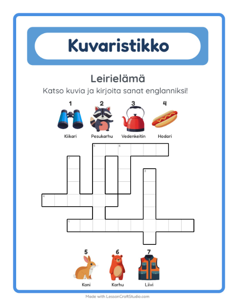 Englannin kuvaristikko – Leirielämä
