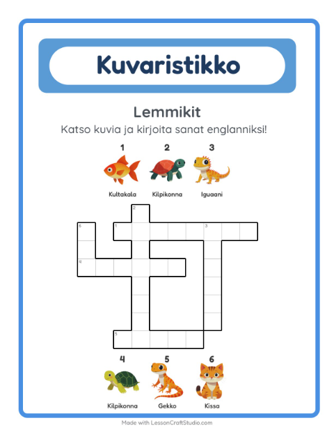 Englannin kuvaristikko – Lemmikit