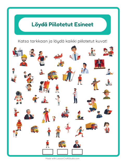 Etsi esineet – Ammatit