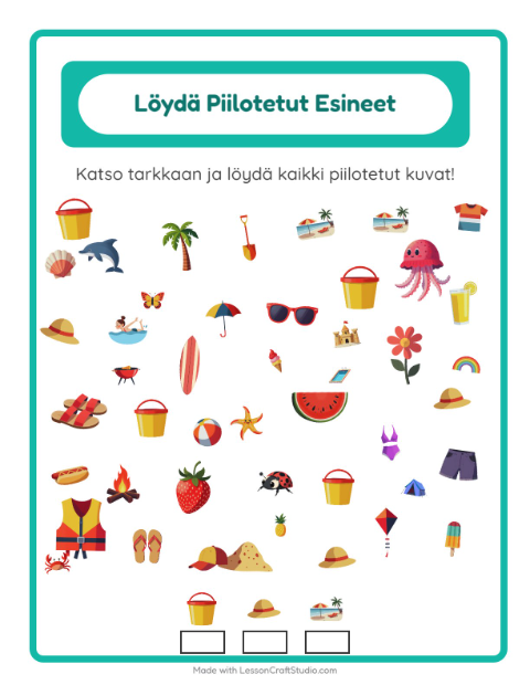 Etsi esineet – Kesä